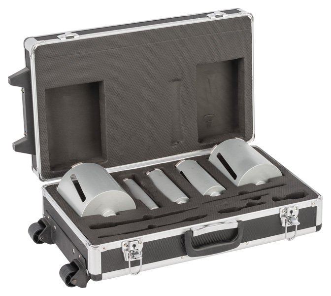 Diamanttrockenbohrkronen-Set, 5-tlg., G 1/2 Zoll, 38–127 mm