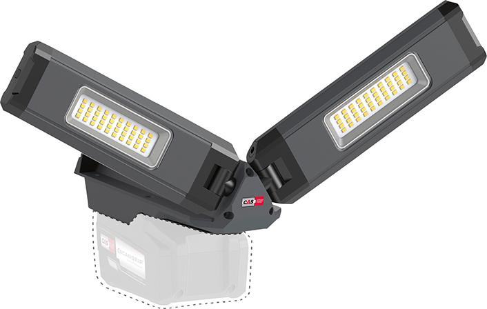 Akku-Flügel-Strahler DUO CONNECT 1250-2500 Lumen ohne AkkuSCANGRIP