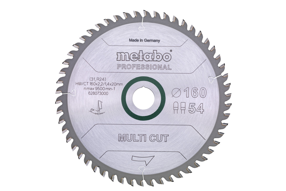 Sägeblatt "multi cut - professional", 160x20, Z54 FZ/TZ 8° (628073000)