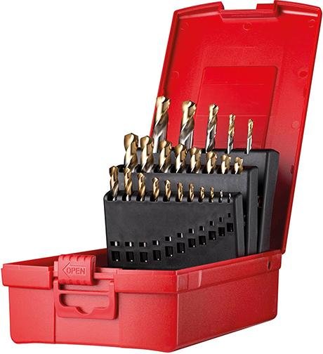 Kurzbohrer Set 1,0-10,5mmKernboh. 3,3-10,2mm A022 135G Typ N 2,5xD 24tlg. TiN Tip A088200S Dormer