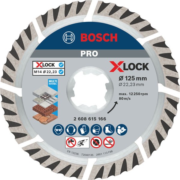 PRO Multi Material X-Lock Diamanttrennscheibe, 125 x 22,23 mm, 22,23 mm