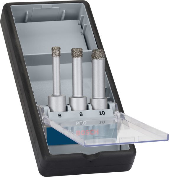 PRO Ceramic dry Bohrer-Set, 6 x 33, 8 x 33, 10 x 33 mm, 3-tlg.